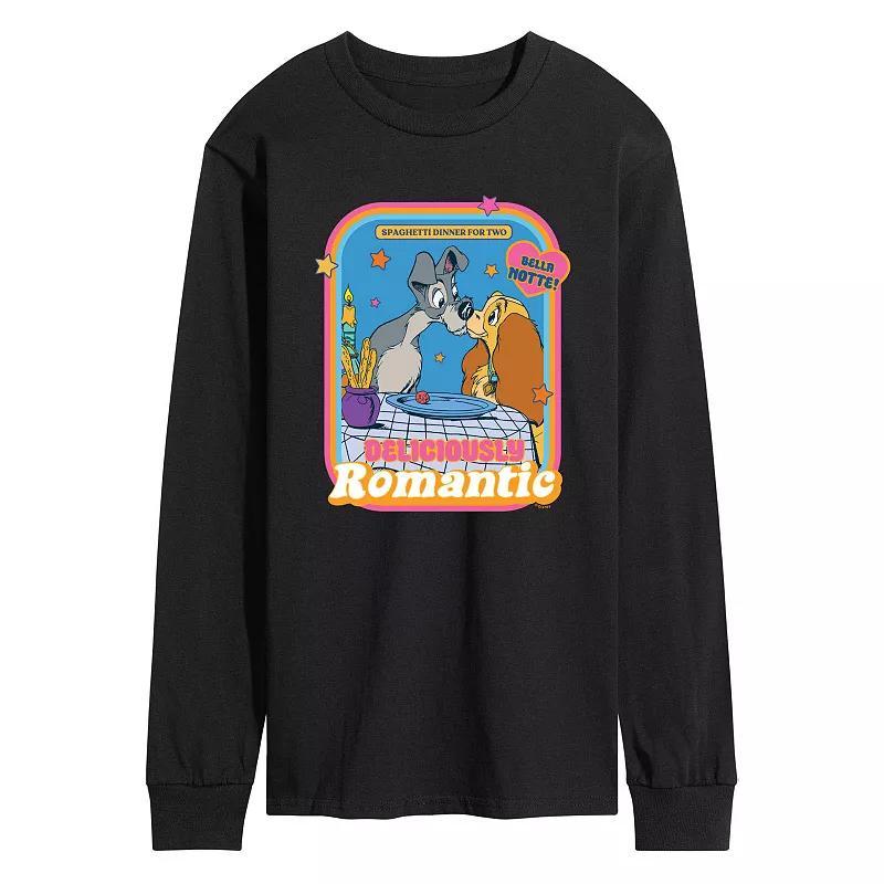 Disneys Lady and the Tramp Mens Romantic Long Sleeve Graphic Tee Product Image