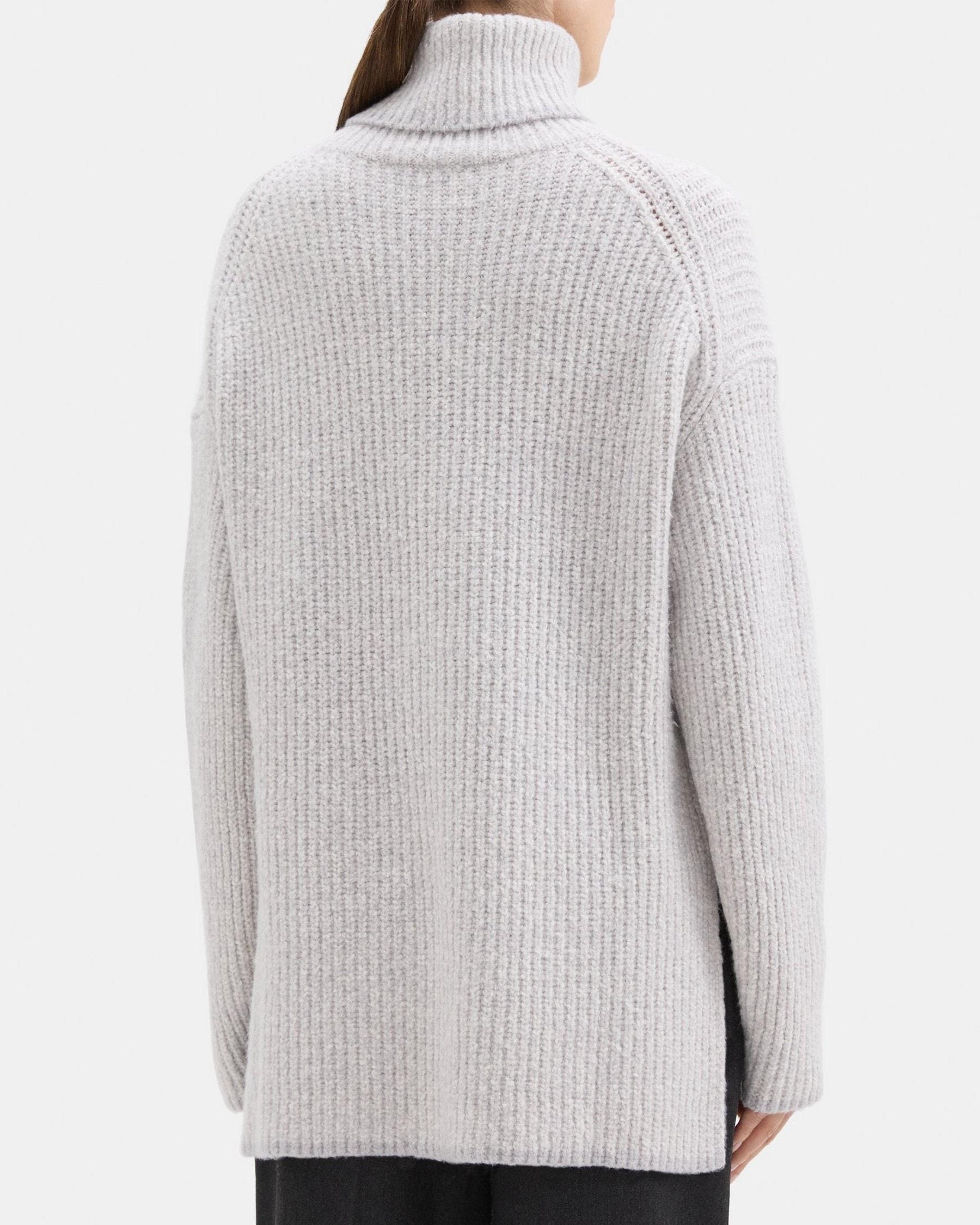 Ribbed Turtleneck in Knit Bouclé Product Image