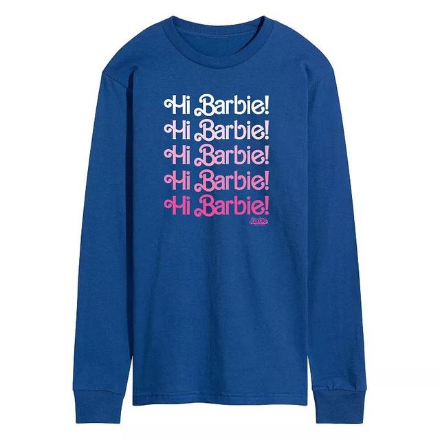 Mens Barbie The Movie Hi Barbie Long Sleeve Graphic Tee Product Image