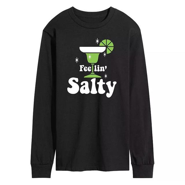 Mens Feelin Salty Long Sleeve Tee Black Product Image