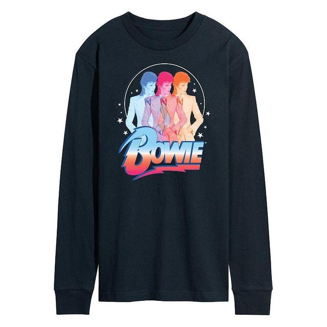 Mens David Bowie Long Sleeve Tee Blue Product Image