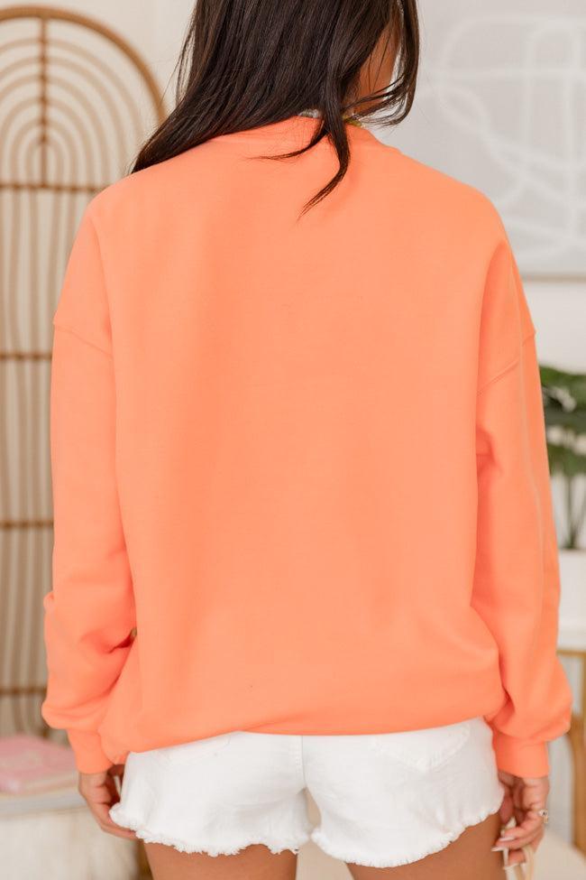 Be The Sunshine Coral Oversized Graphic Sweatshirt Product Image