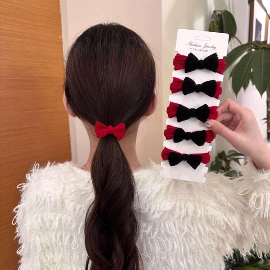 Bowknot Hair Tie Set Product Image