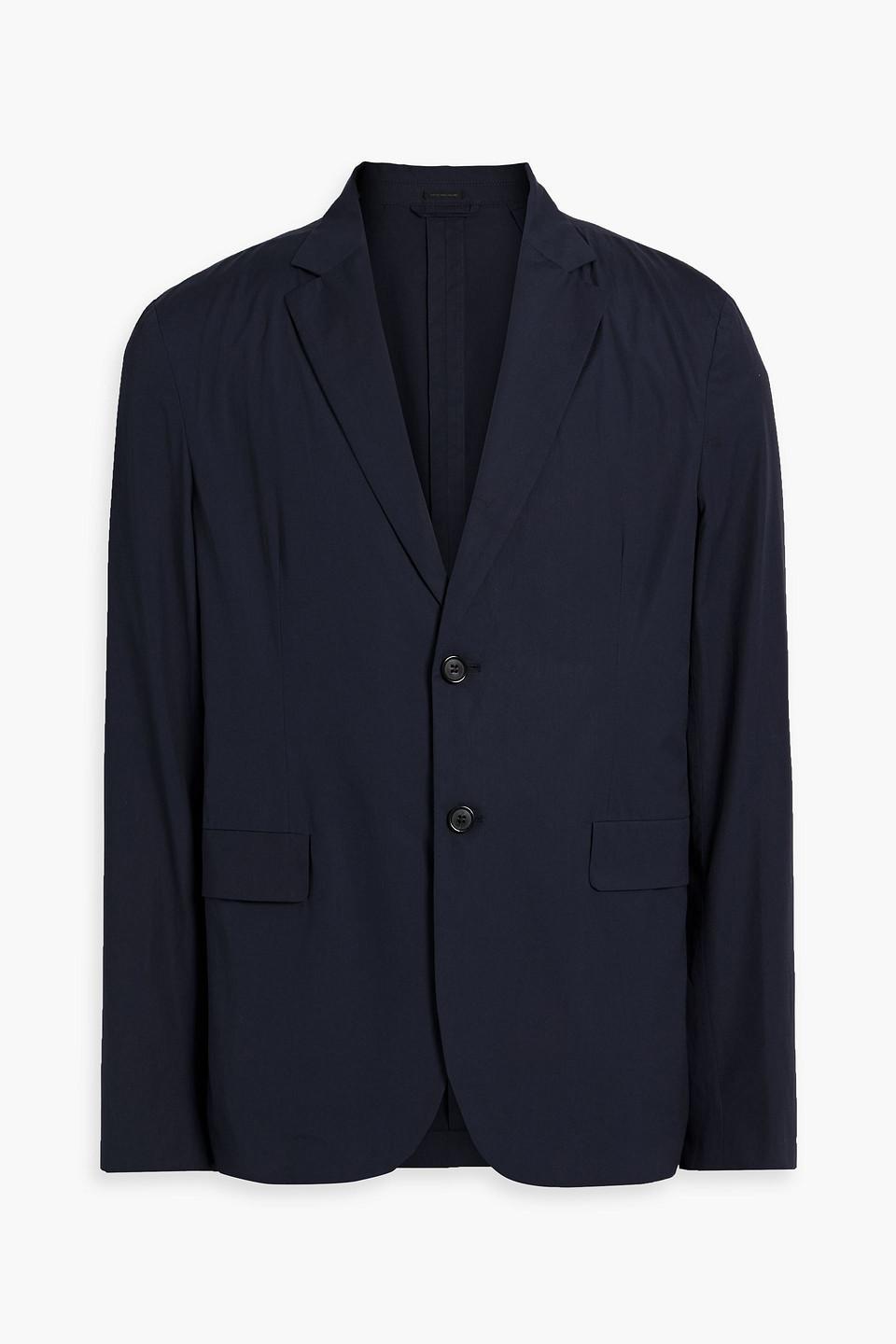 Cotton-poplin Blazer In Navy Product Image