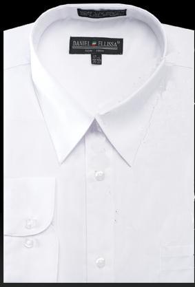 Basic Dress Shirt Regular Fit in White Product Image