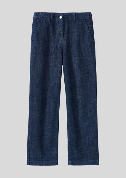 Ashley Organic Cropped Jeans | Indigo Product Image