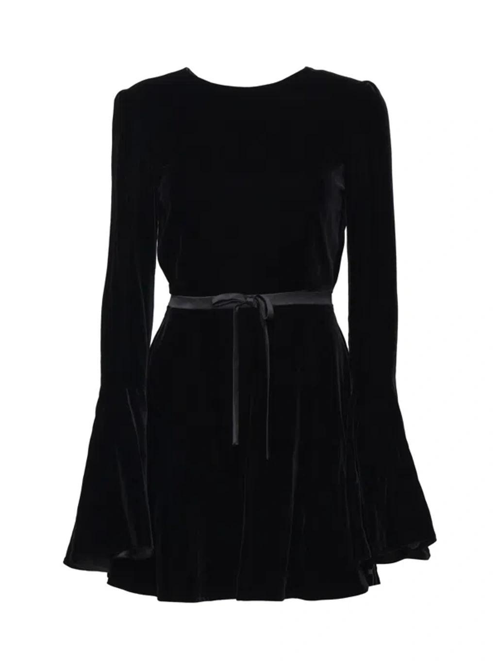 Draped Minidress In Black Product Image