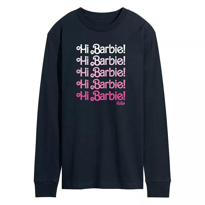 Mens Barbie The Movie Hi Barbie Long Sleeve Graphic Tee Product Image