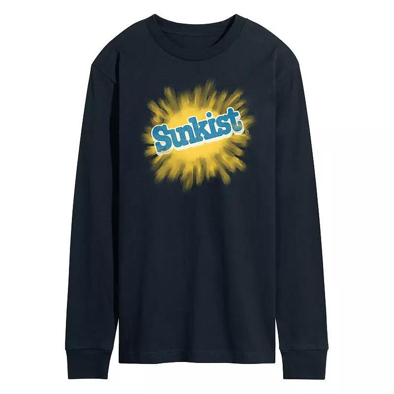 Mens SpongeBob SquarePants 100 Days Of School Long Sleeve Graphic Tee Blue Product Image