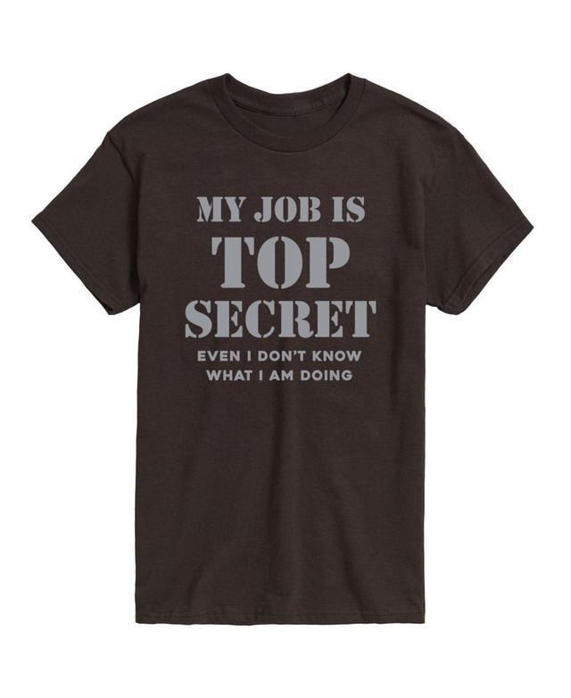 Airwaves Mens Job Is Top Secret Short Sleeves T-shirt Product Image