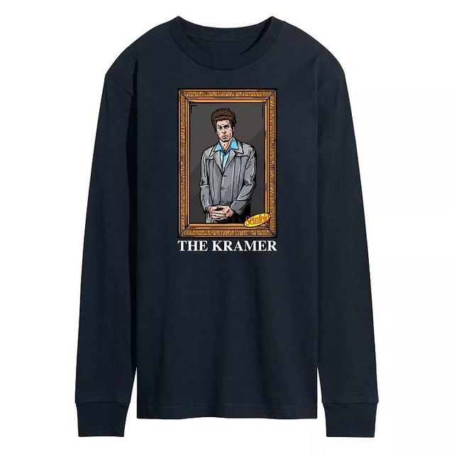 Mens Seinfeld The Kramer Long Sleeve Graphic Tee Blue Product Image