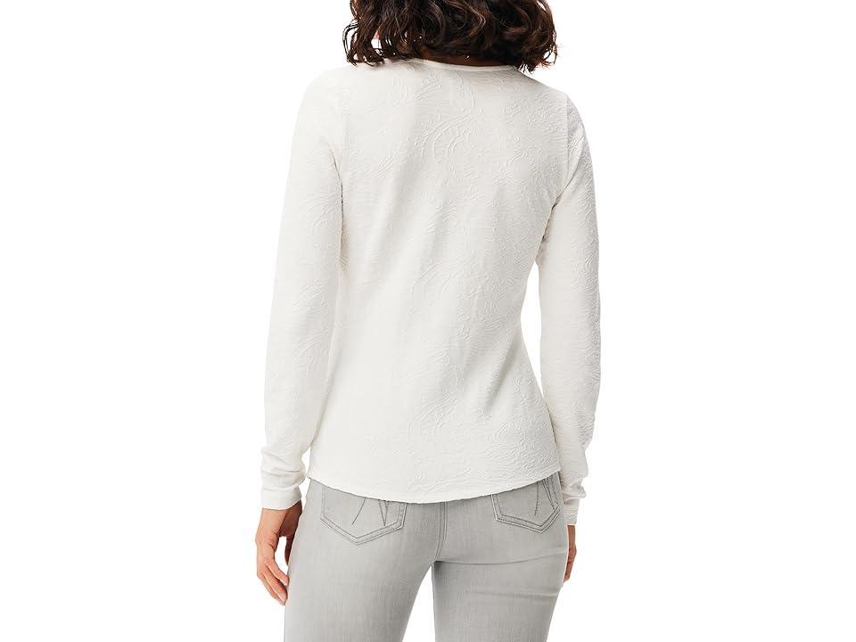 NIC+ZOE Twist Front Lace Knit Top (Milk ) Women's Clothing Product Image