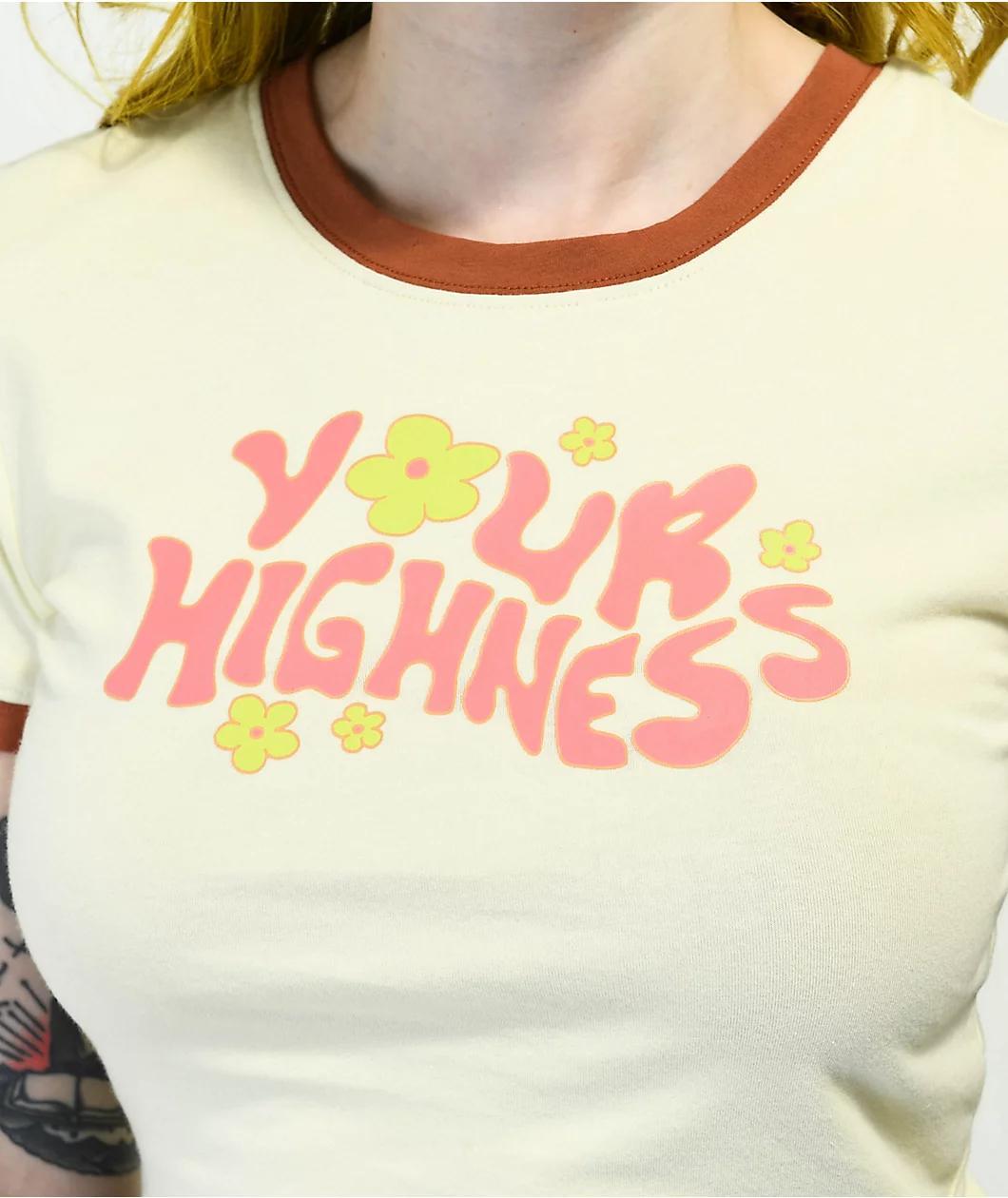 Your Highness Mello Cream Crop T-Shirt Product Image