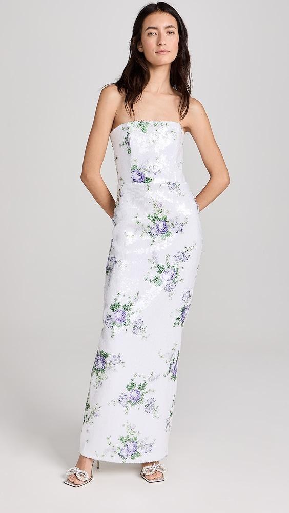 Tanner Fletcher Marilyn Floral Sequin Strapless Dress | Shopbop Product Image