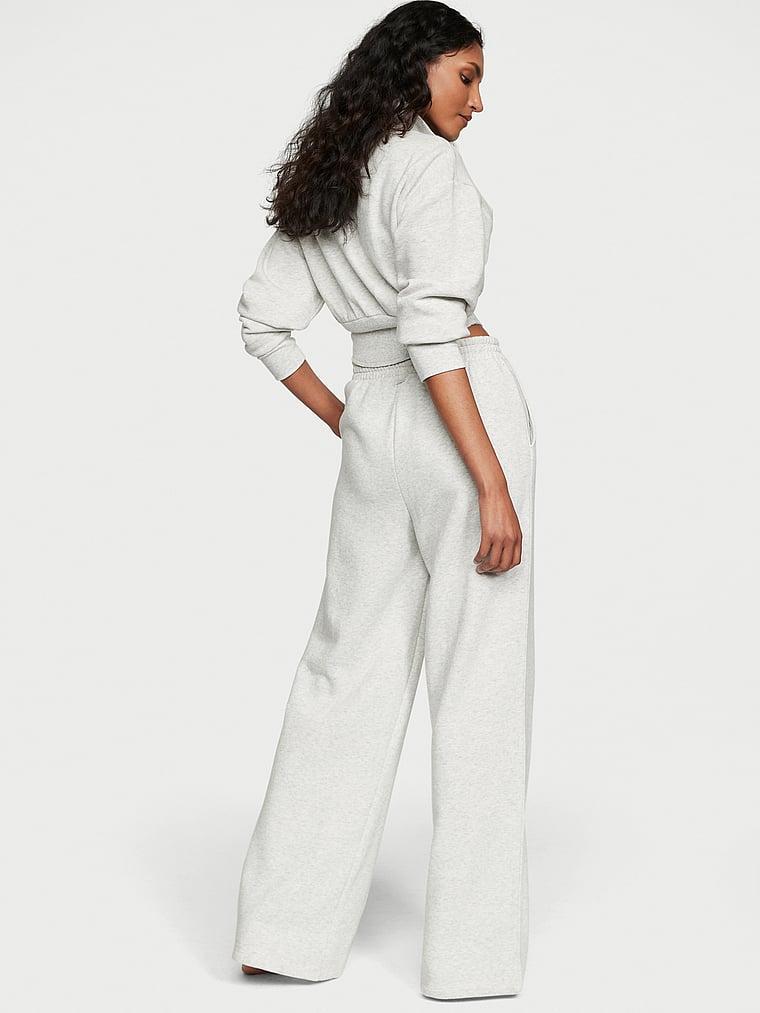 Cotton Fleece Wide-Leg Sweatpants Product Image