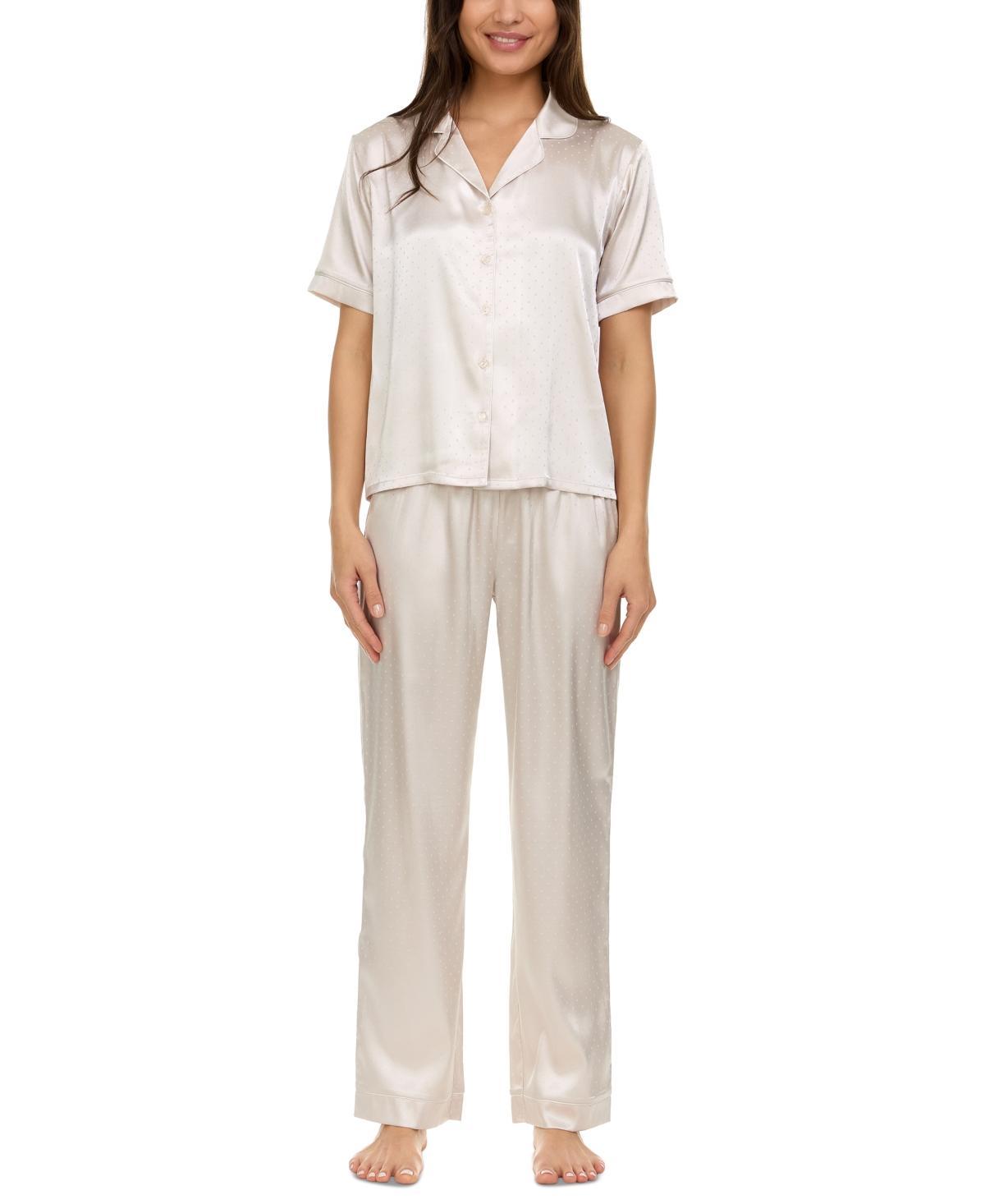 Floral by Floral Nikrooz Womens 2-Pc. Jamie Satin Jacquard Pajama Set Product Image