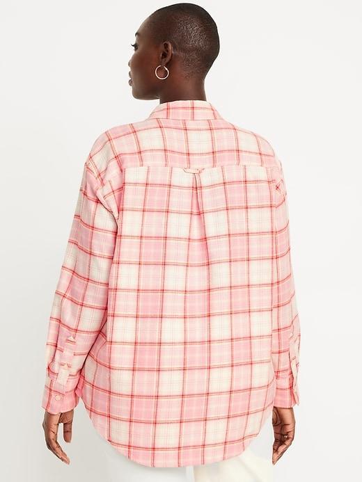 Flannel Boyfriend Button-Down Shirt Product Image