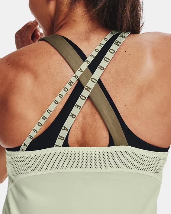 Women's HeatGear® Armour Wordmark Double Strap Tank Product Image