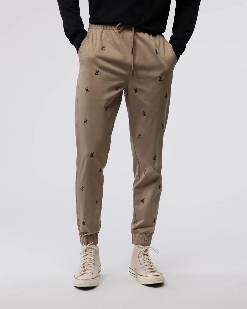 Psycho Bunny Men's Classic French Terry Sweatpants 217 ESPRESSO Product Image