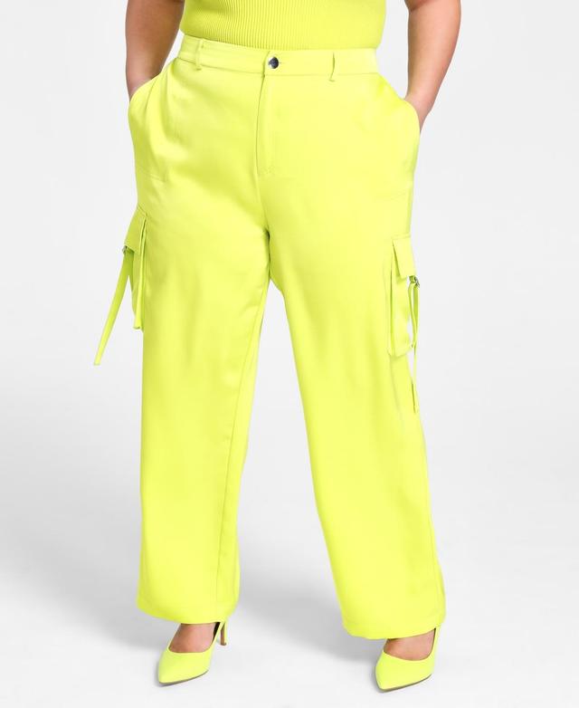 Nina Parker Trendy Plus Size Straight-Leg Cargo Pants Product Image