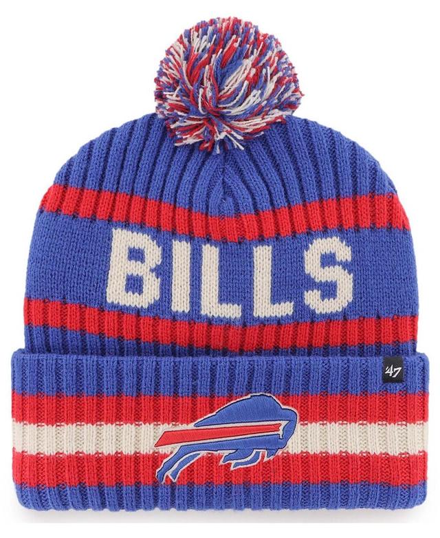 Mens Royal Buffalo Bills Bering Cuffed Knit Hat with Pom Product Image