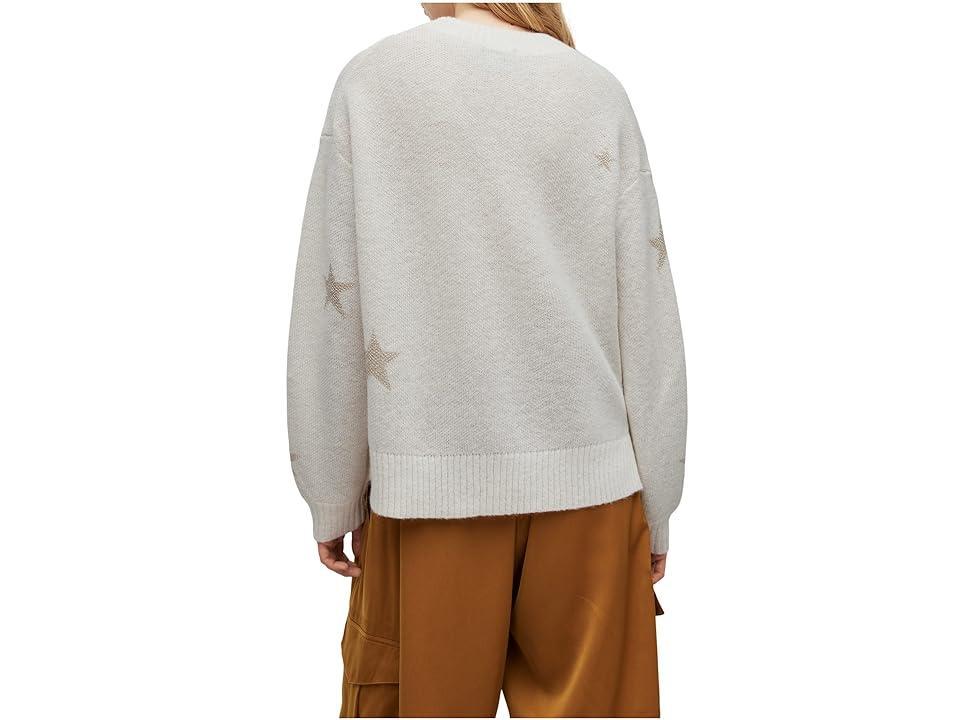 AllSaints Astra Star Jumper (Chalk White/Champange) Women's Clothing Product Image