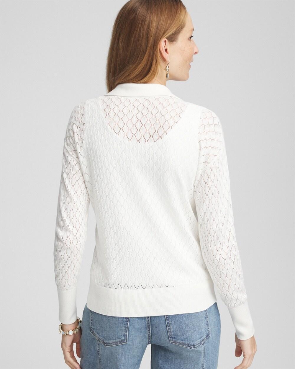 Collared V-Neck Pullover Sweater Product Image