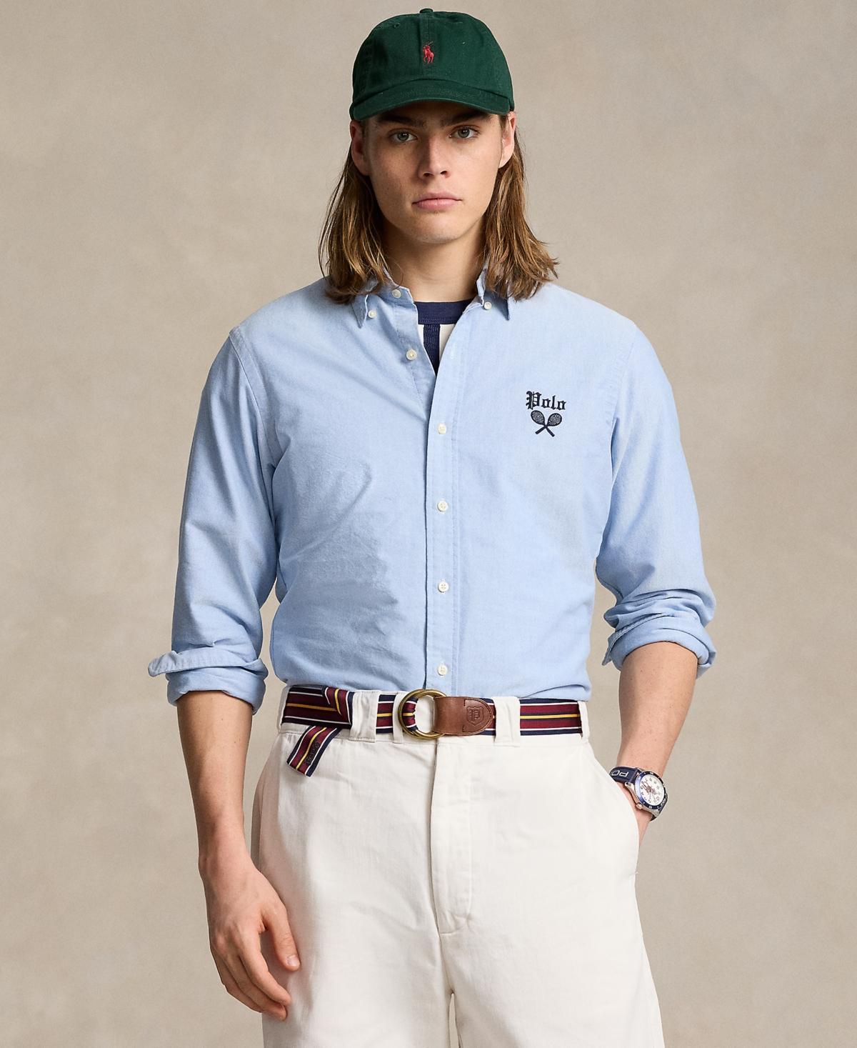 Polo Ralph Lauren Mens Classic-Fit Embroidered Oxford Shirt Product Image