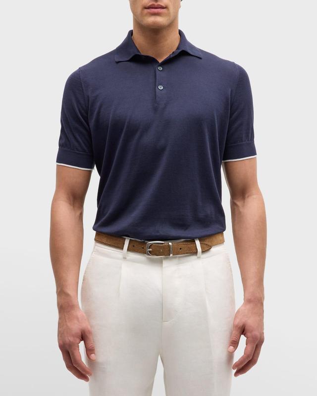 Mens Cotton Dress Polo Shirt Product Image