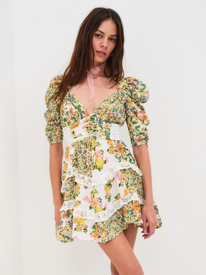 Rosalyn Mini Dress — Green Product Image