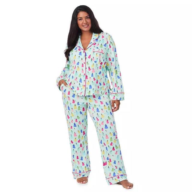 Plus Size Beauty Sleep Social Lydia Halloween Long Sleeve Top & Pants Pajama Set, Womens Product Image