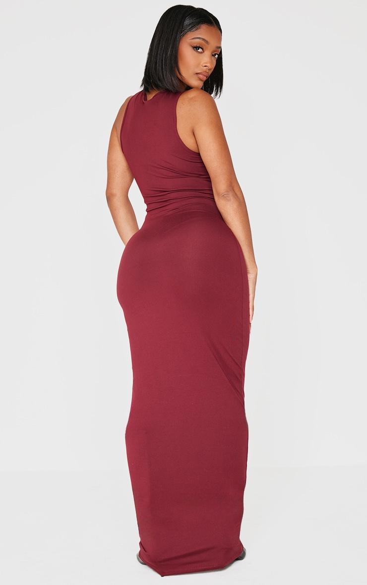 Shape Burgundy Sculpted Racer Maxi Dress Product Image