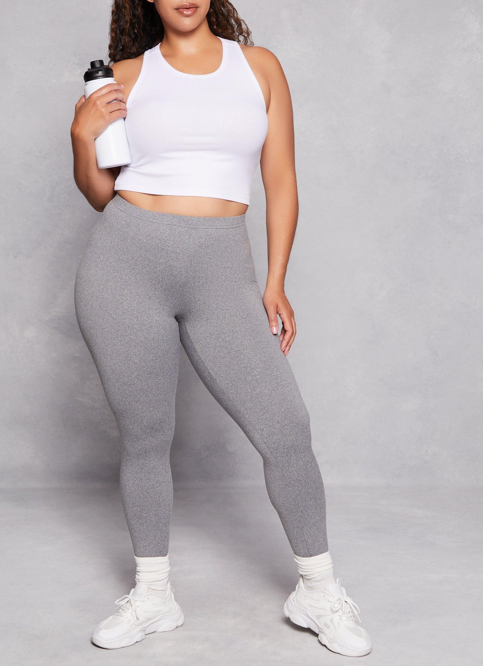 Womens Plus Size Soft Knit Fleece Lined Leggings Product Image