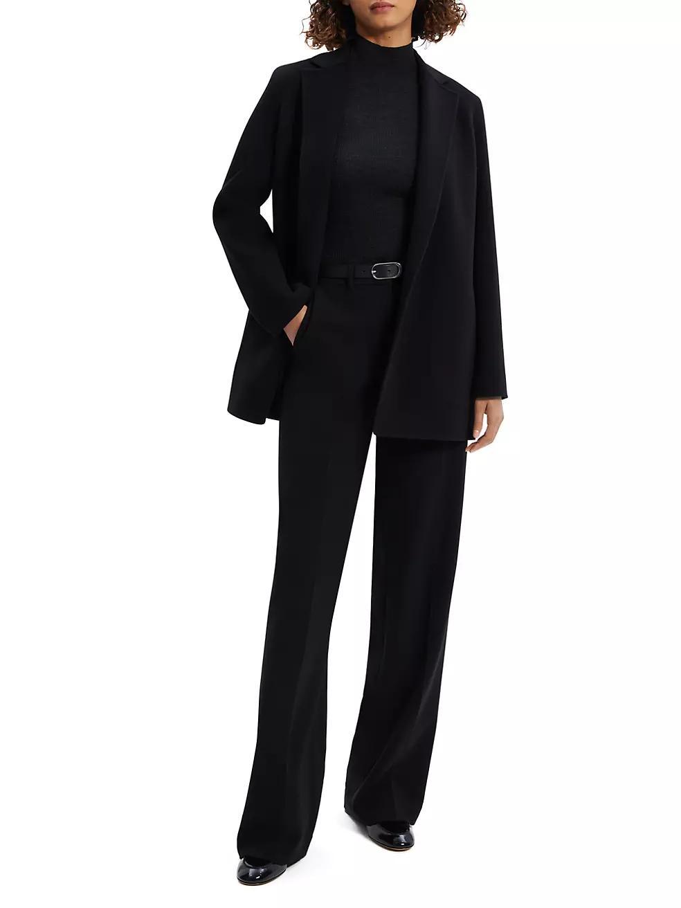 Wool-Cashmere Open-Front Blazer Product Image