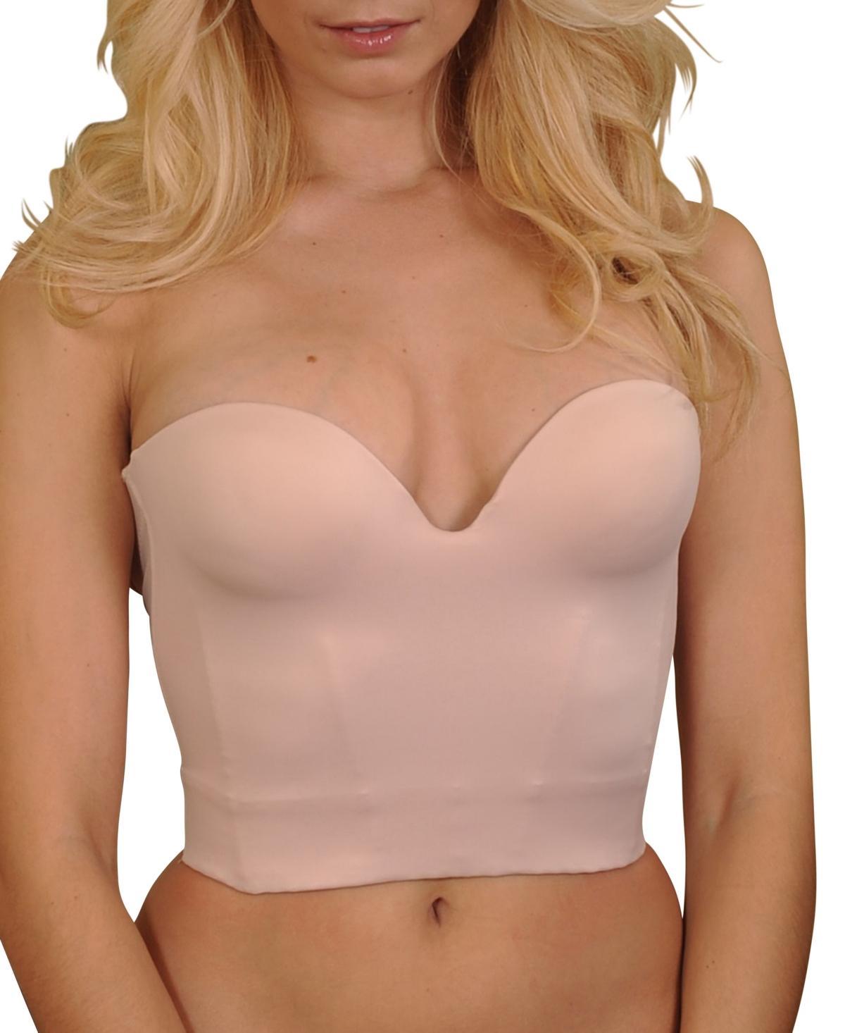 Carnival Bras: Invisible Low Plunge Longline Strapless Bra 206, Womens Beige Product Image