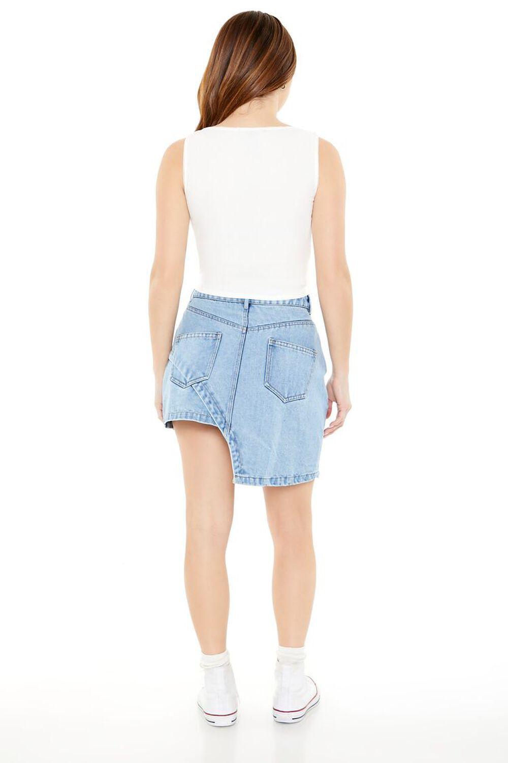 Asymmetrical Denim Mini Skirt | Forever 21 Product Image