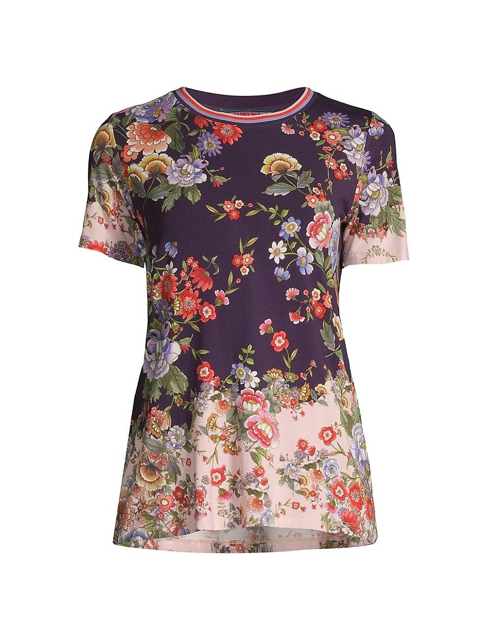 Womens The Janie Favorite Floral Crewneck T-Shirt Product Image