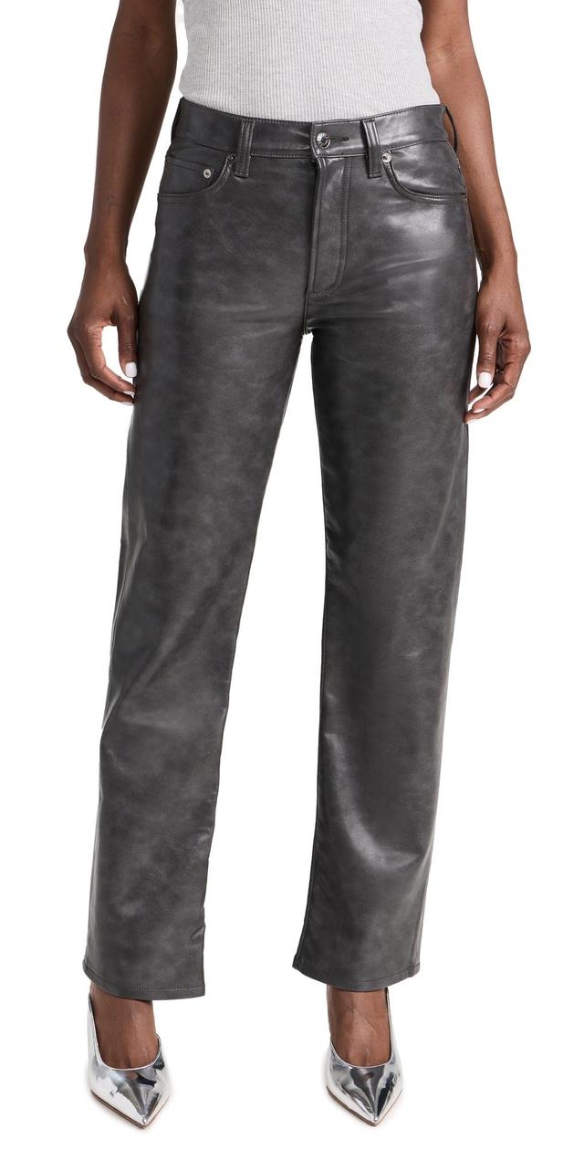 Womens Sloane Leather-Blend Pants Product Image