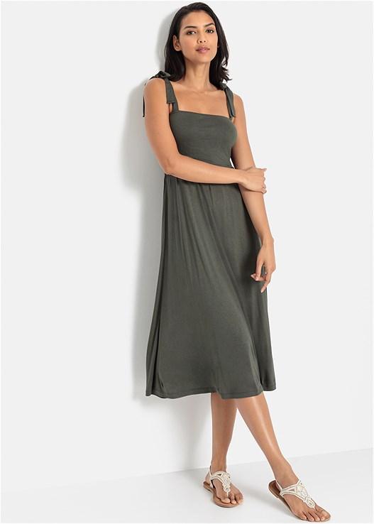 Tie Strap Midi Dress Product Image