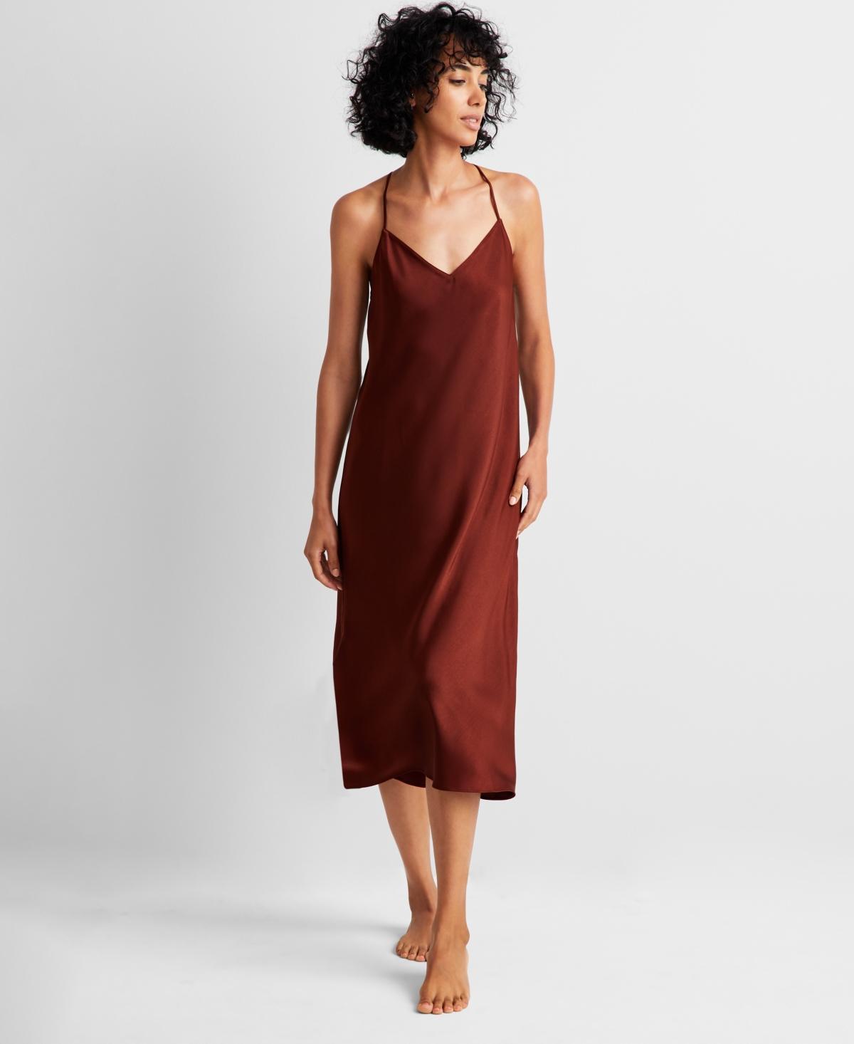 State of Day Womens Sleeveless Crepe de Chine Nightgown, Created for Macys Product Image