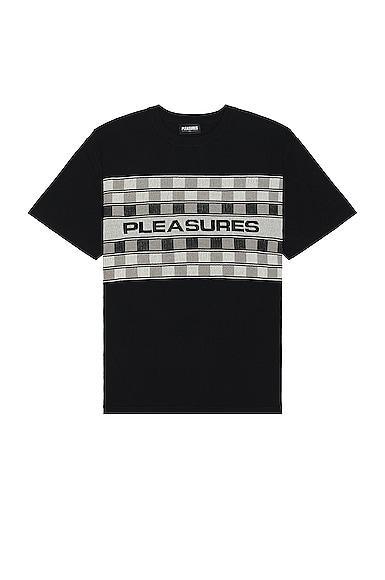 Pleasures Check Knit Shirt in Black - Black. Size S (also in ). Product Image