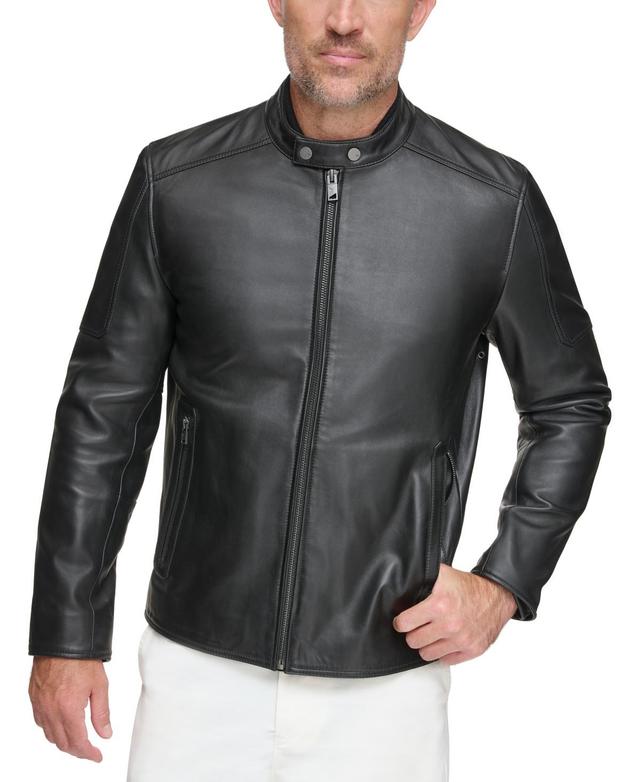 Marc New York Mens Viceroy Sleek Leather Racer Jacket Product Image