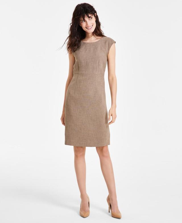 Kasper Womens Extended-Shoulder Sheath Dress Product Image