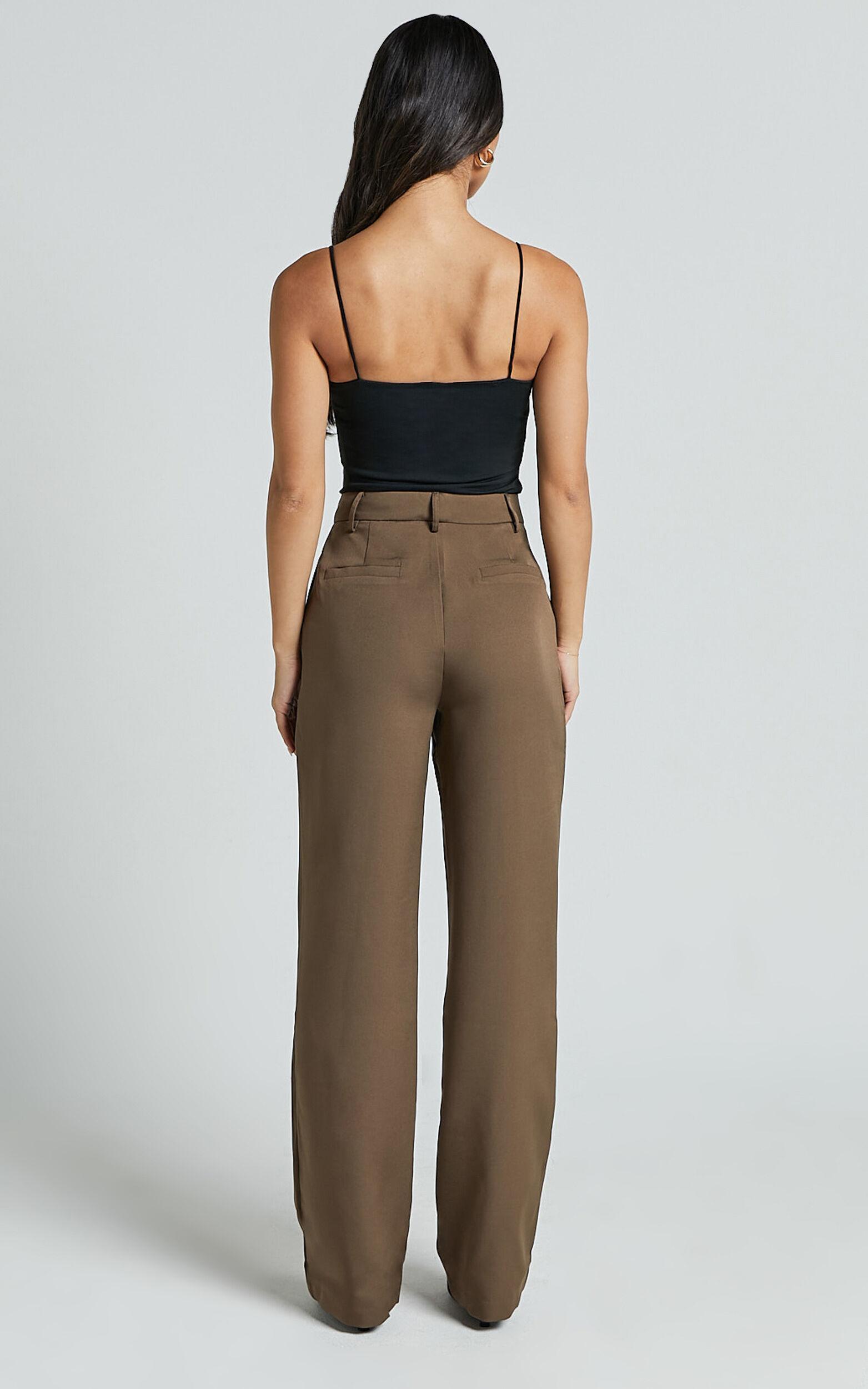 Lorcan Pants - High Waisted Tailored Pants in Olive Product Image