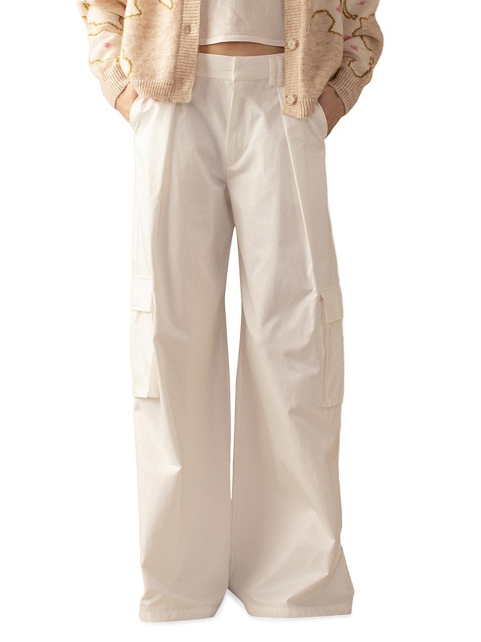 Womens High-Rise Wide-Leg Cargo Pants product image