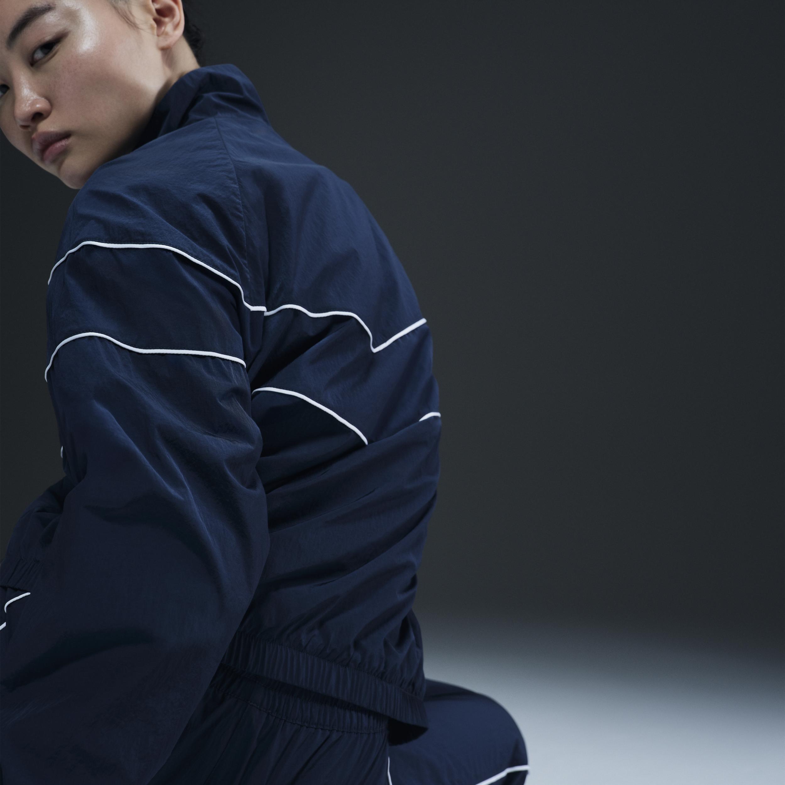 Nike Womens Nike Windrunner Woven Full-Zip Jacket - Womens Armory Navy/White Product Image