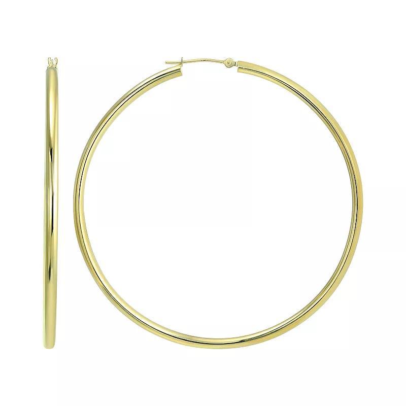 Forever 14K 14k Gold Large Hoop Earrings, Womens Product Image