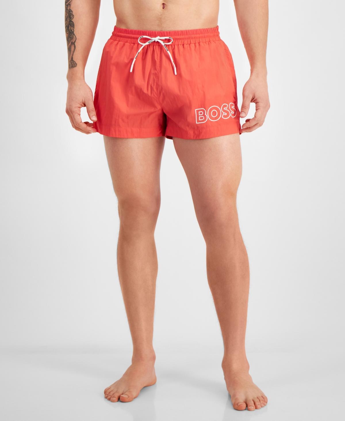 Boss by Hugo Boss Mens Mooneye Outlined Logo Drawstring 3 Swim Trunks Product Image