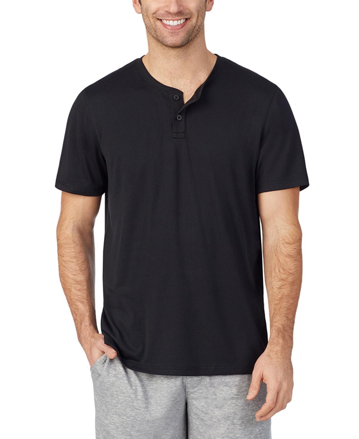 Cuddl Duds Mens Far-Infrared Enhance Sleep Short Sleeves Henley Top Product Image