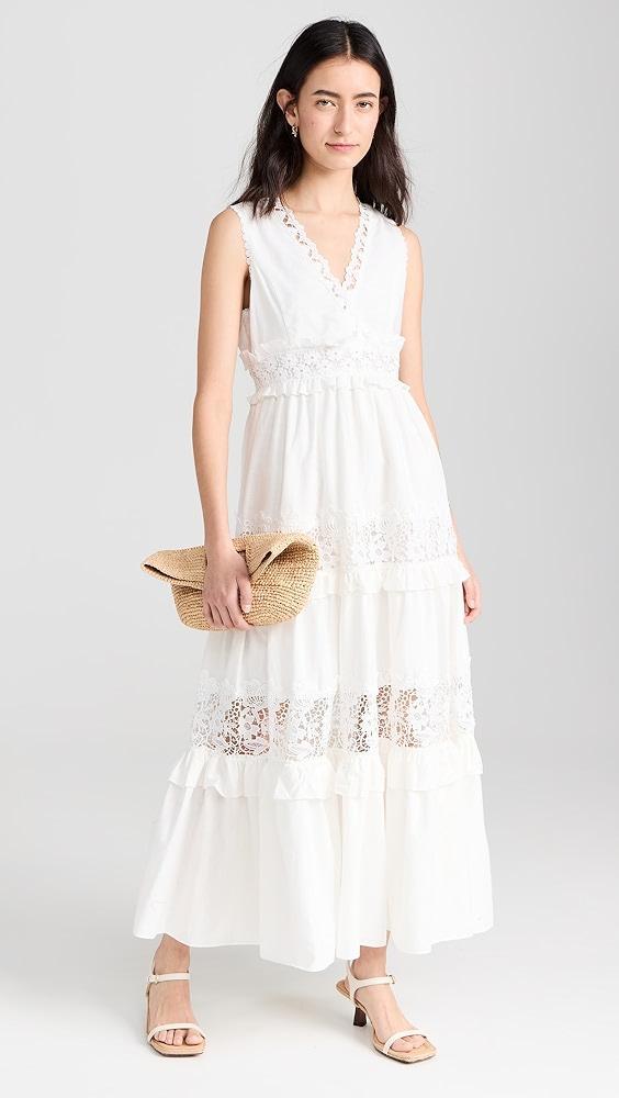 endless rose Sleeveless Lace Mixed Long Dress | Shopbop Product Image